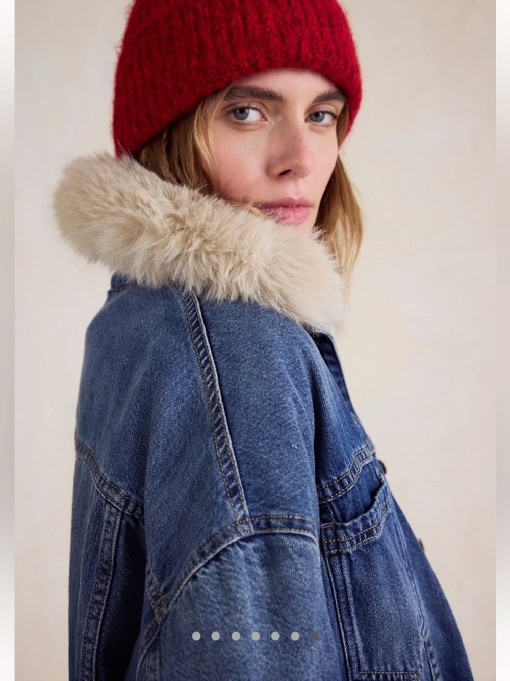 Free People Opal Swing Faux Fur Collar Jacket - Picture 7 of 7